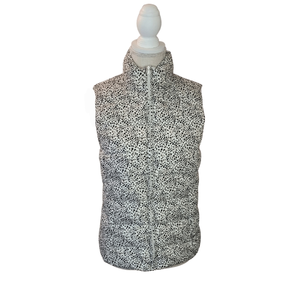 LOFT Animal Print Puffer Vest Size XS